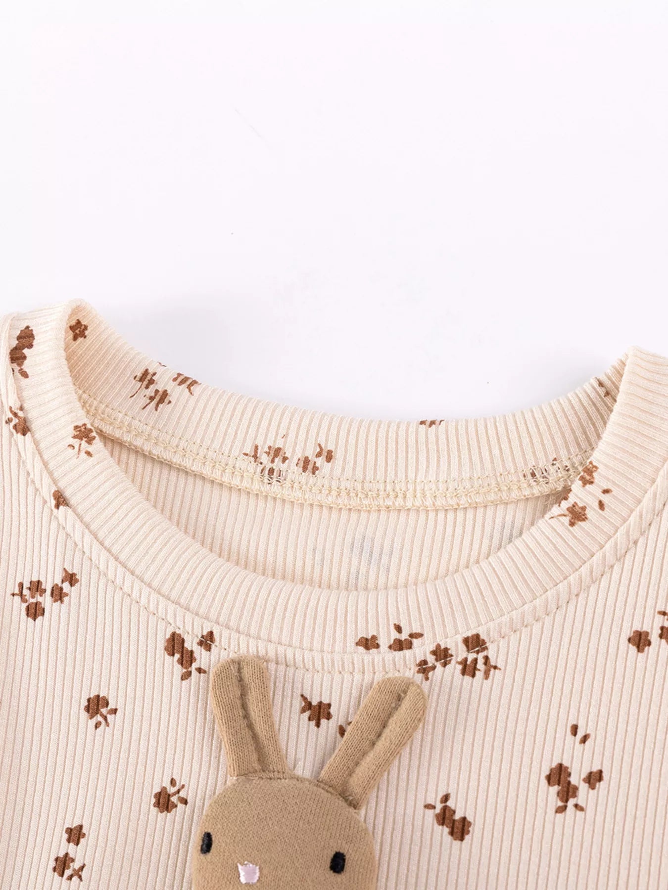 Children's Floral Bunny Applique Tulle Dress