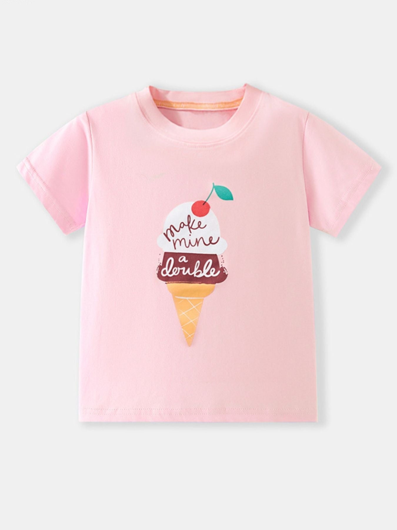 Children's Ice Cream Graphic Short Sleeve T-Shirt