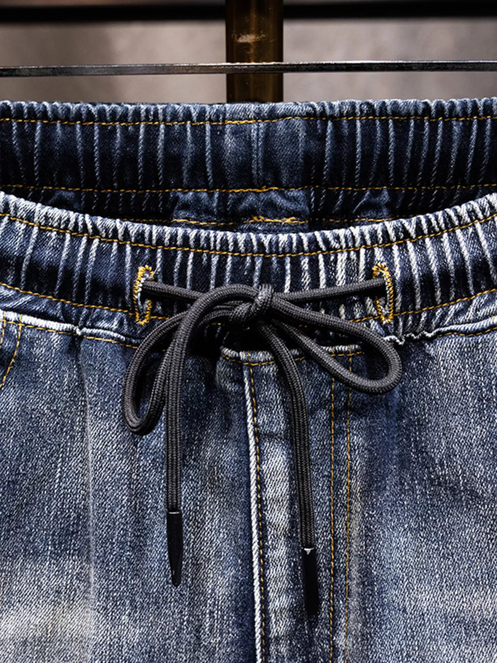 Men's Full Size Relaxed Fit Drawstring Jeans Plus Size