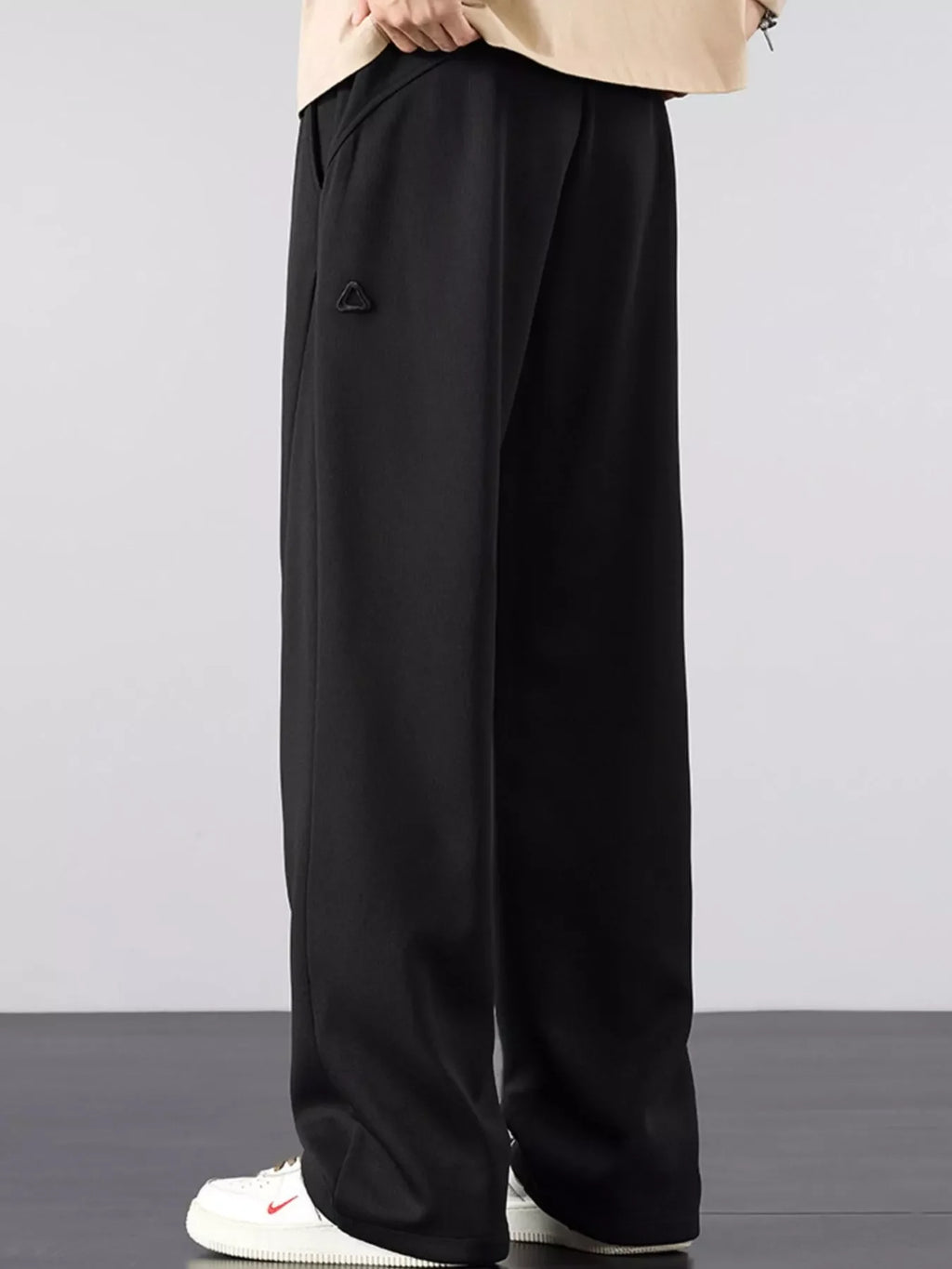 Men's Plus Size Casual Drawstring Wide Leg Pants