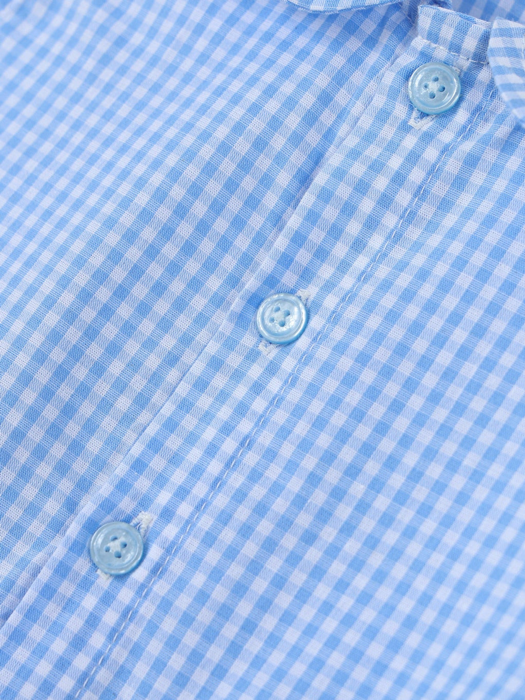Children's Gingham Peter Pan Collar Button-Front Dress