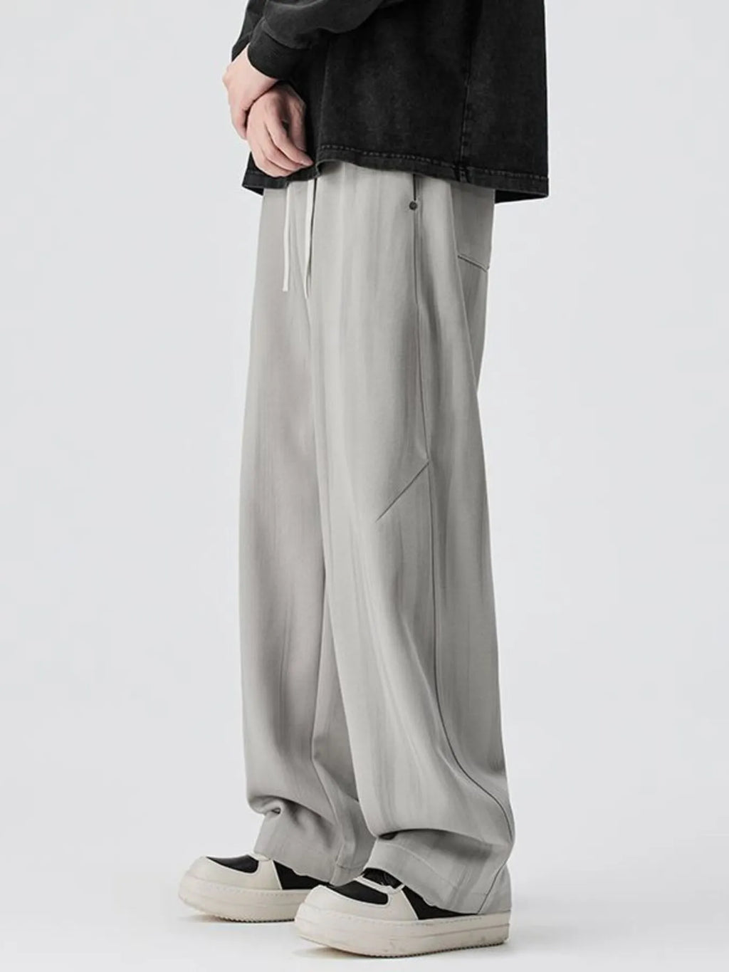 Men's Plus Size Relaxed Fit Drawstring Casual Pants