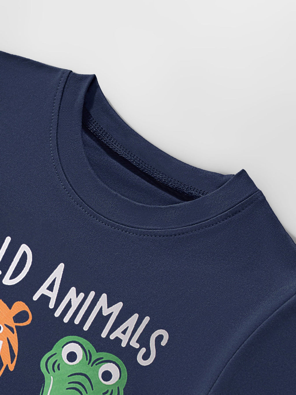 Children's Wild Animals Graphic Crew Neck T-Shirt