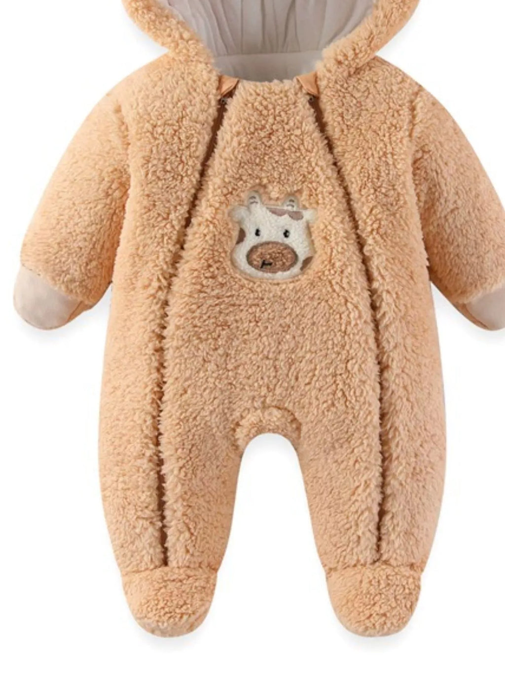 Cute Bunny Hooded Fleece One-Piece