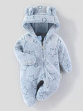 Children's Plush Hooded One-Piece