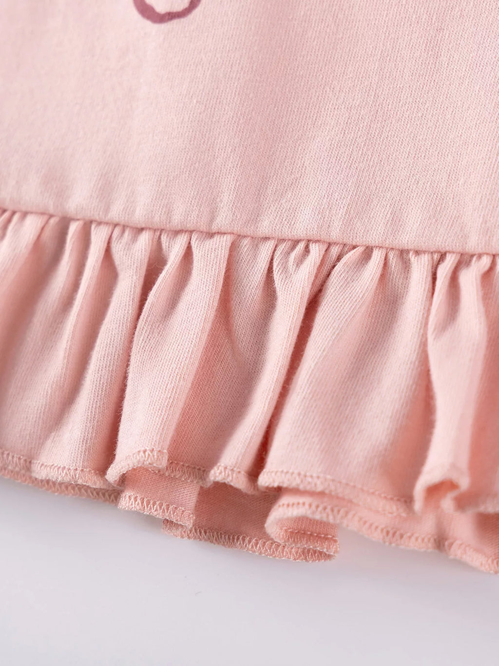 Children's Ruffle Trim Long Sleeve Dress