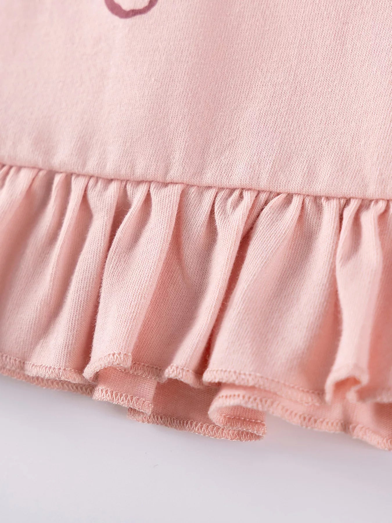 Children's Ruffle Trim Long Sleeve Dress