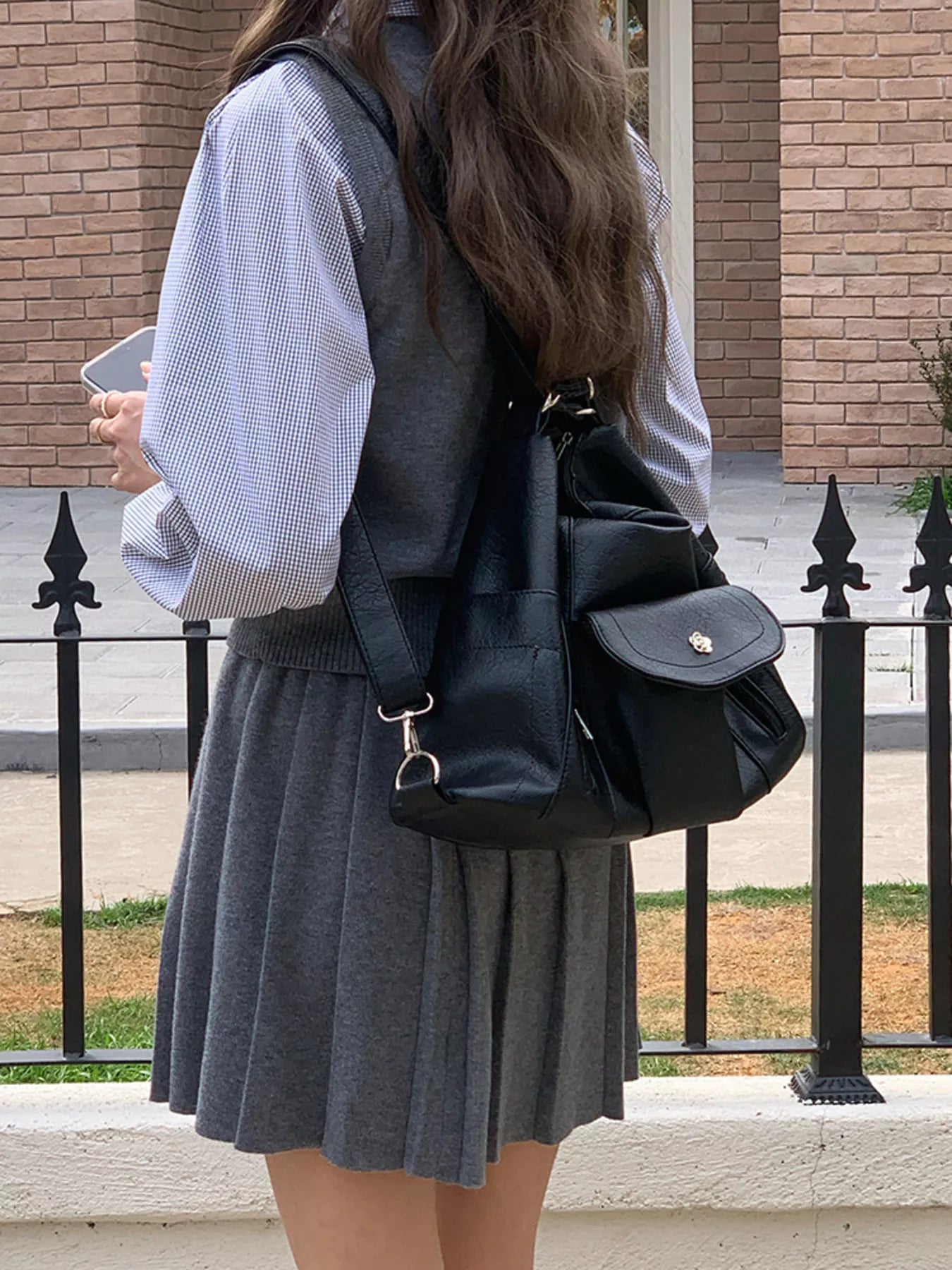 Multiple Pockets Adjustable Strap Shoulder Bag