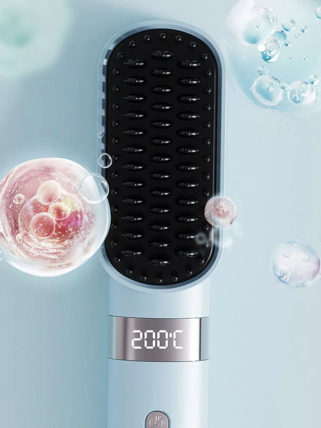 2-in-1 Portable Wireless Ionic Brush Straightener Comb