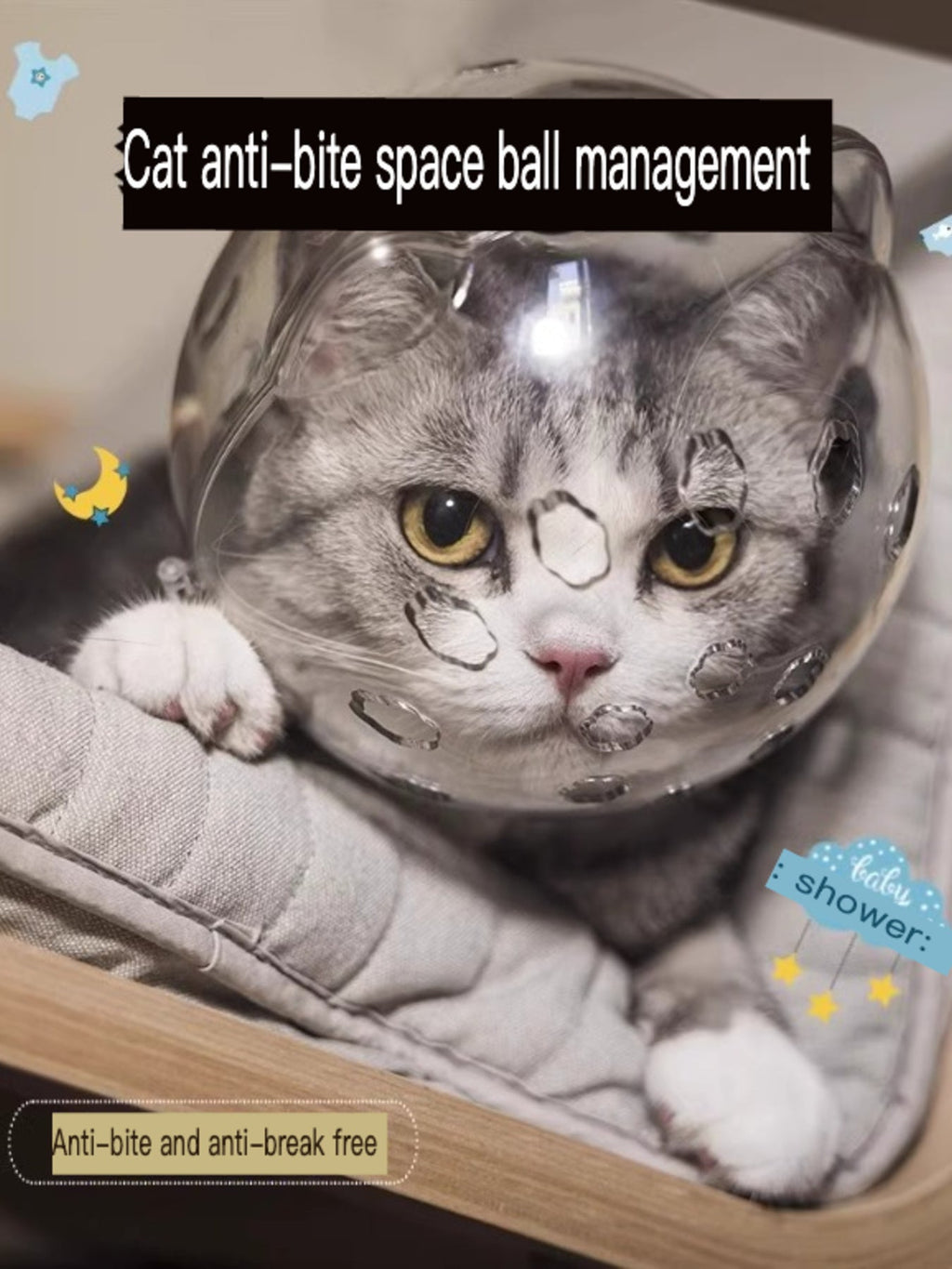 Transparent Anti-Bite Pet Spherical Head Cover
