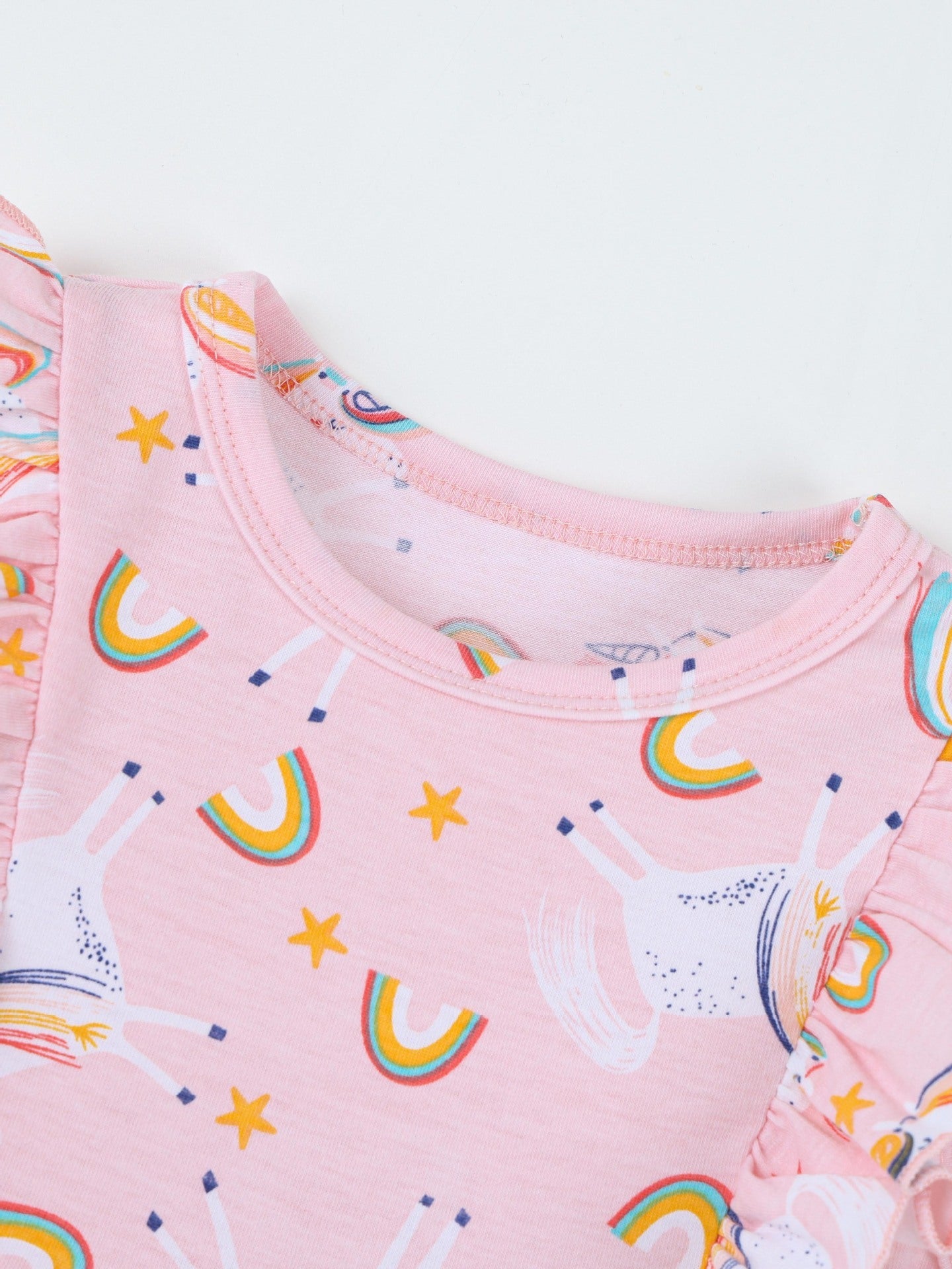 Children's Unicorn Print Ruffle Sleeve Casual Dress