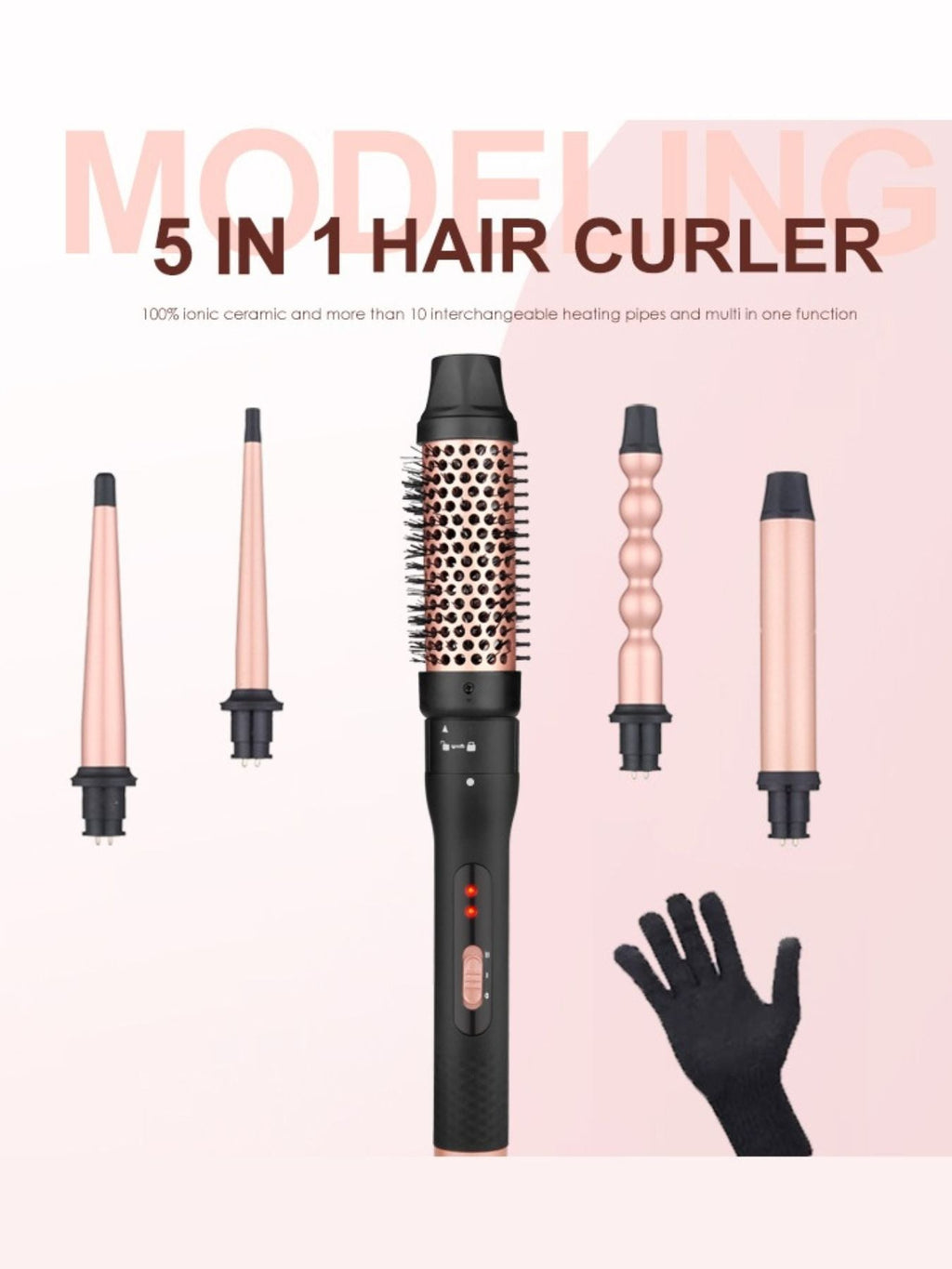 5 in 1 Interchangeable Hair Curling Iron