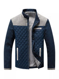 Men's Full Size Quilted Snap Down Jacket Plus Size