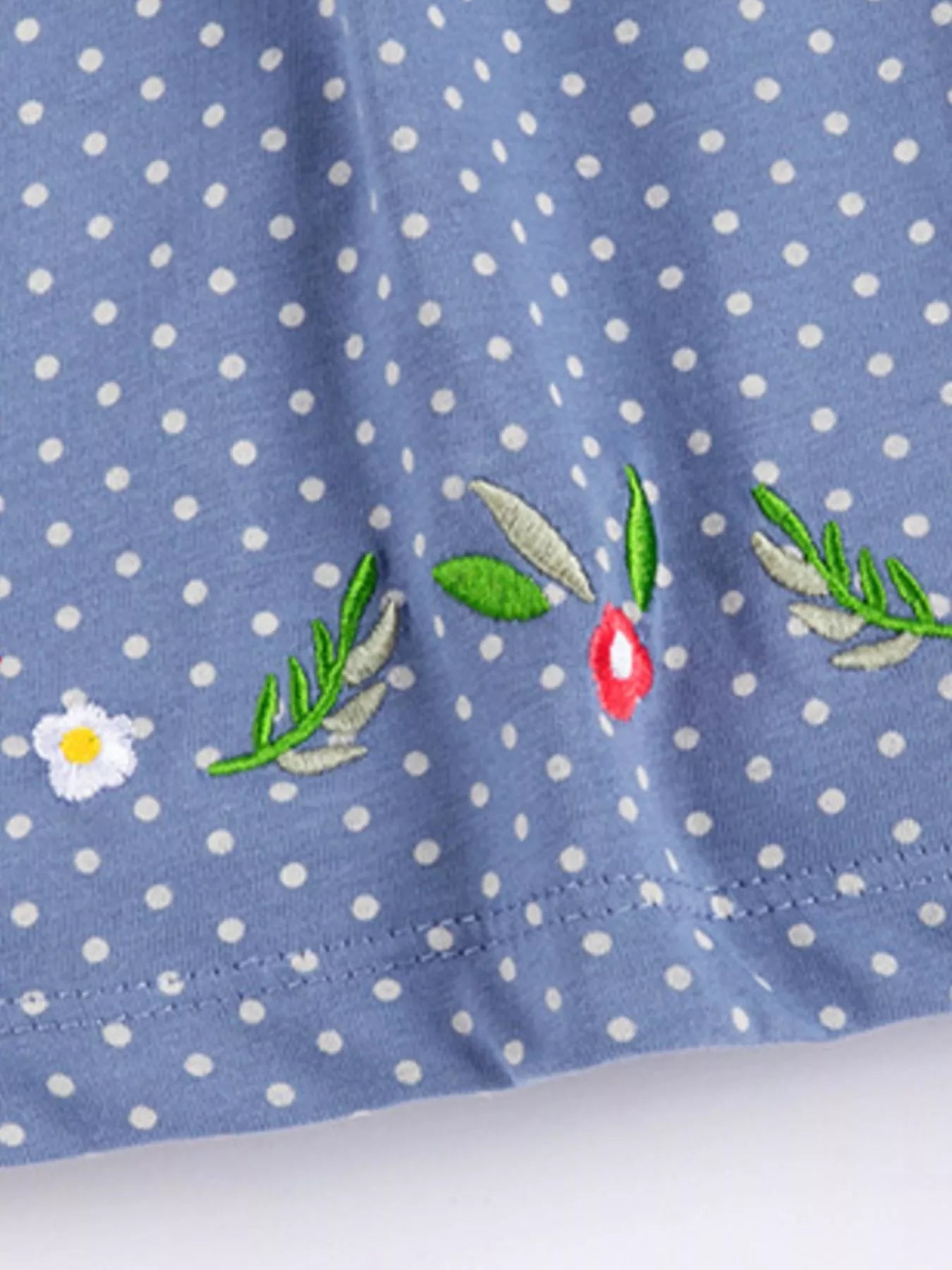 Children's Polka Dot Embroidered Dress