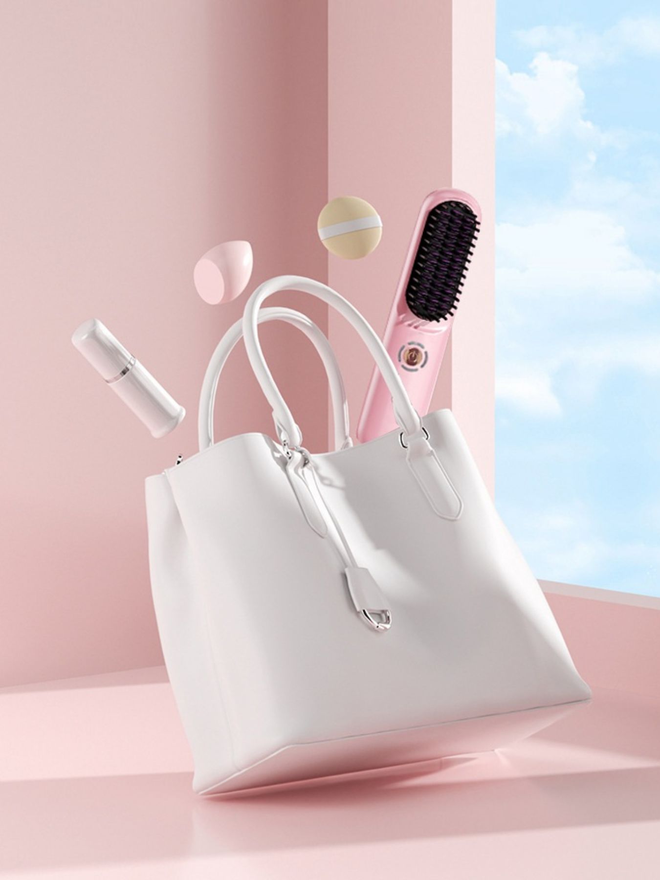Portable Heated Hair Straightening Comb