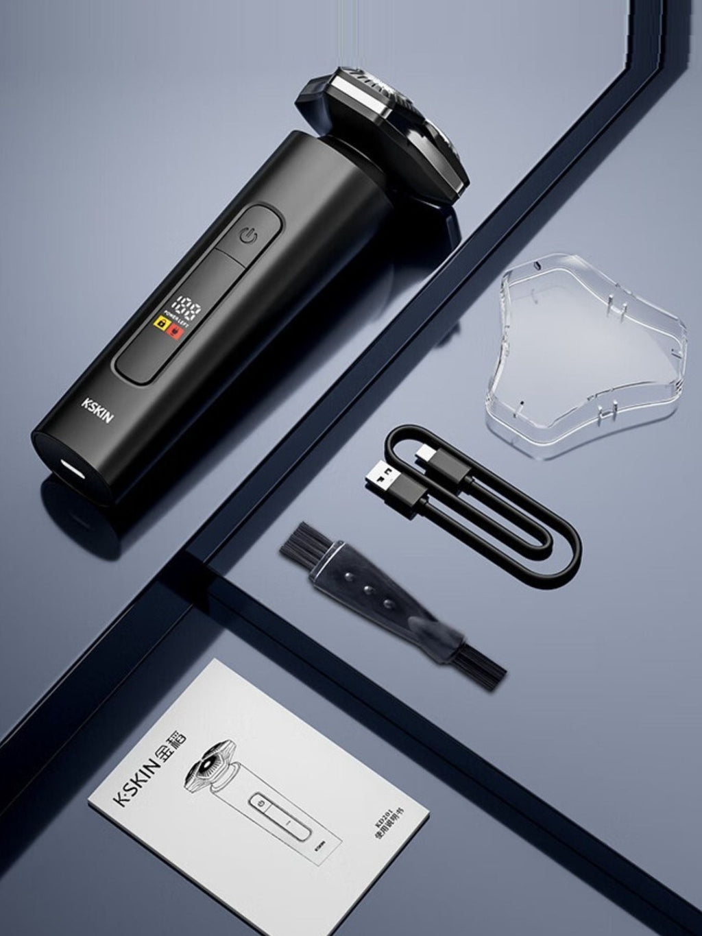 3D Rotary Electric Shaver with LED Display