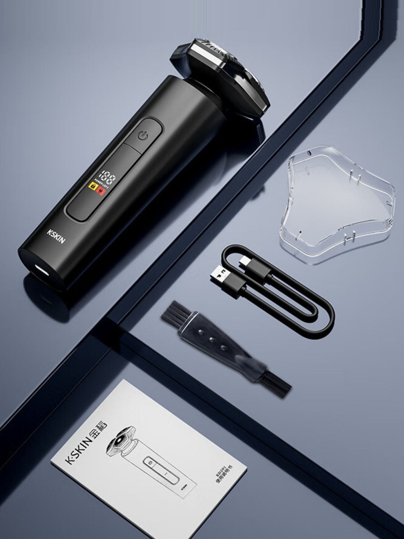 3D Rotary Electric Shaver with LED Display