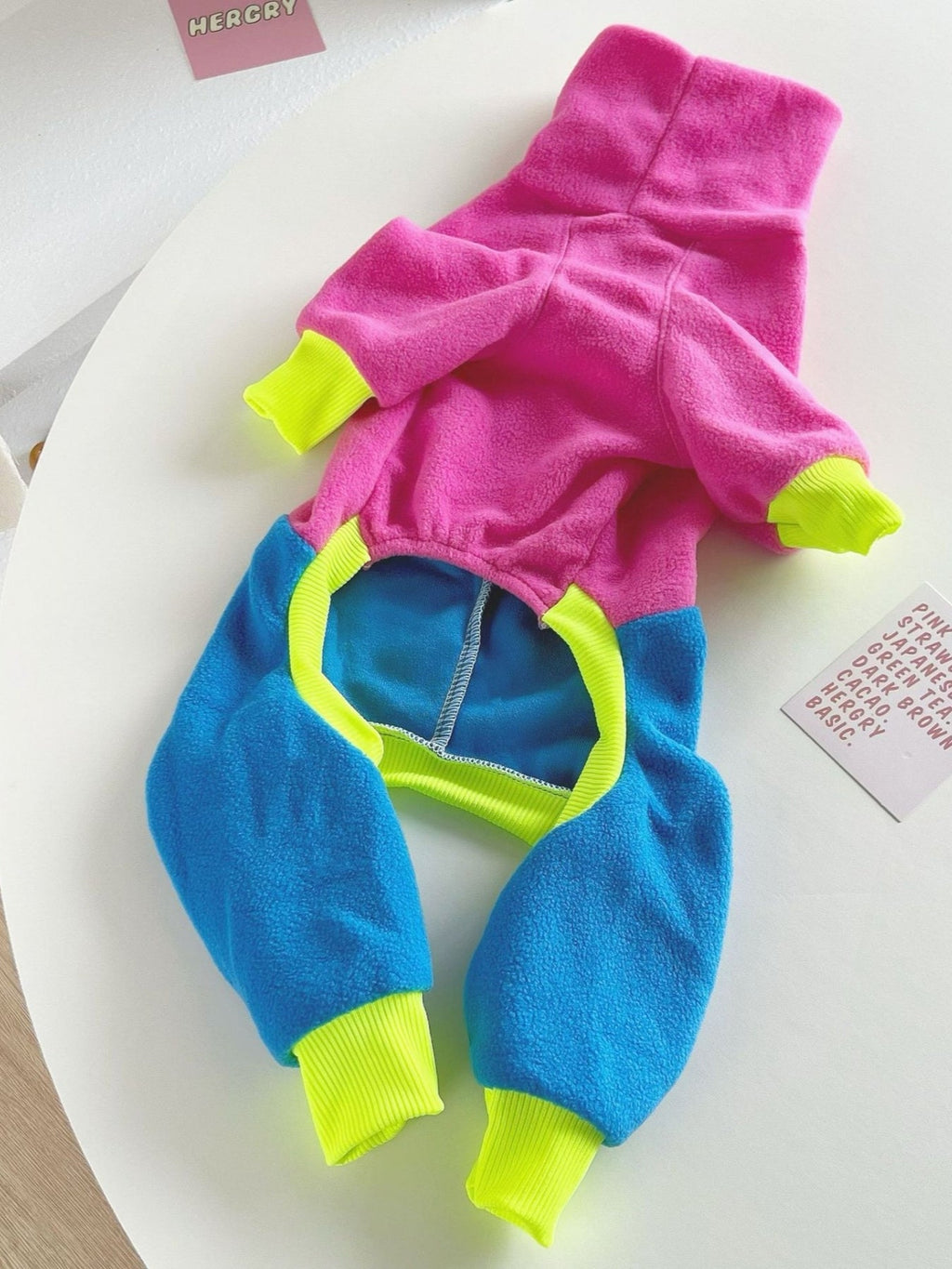 Full Size Color Block Turtleneck Pet Jumpsuits Plus Size
