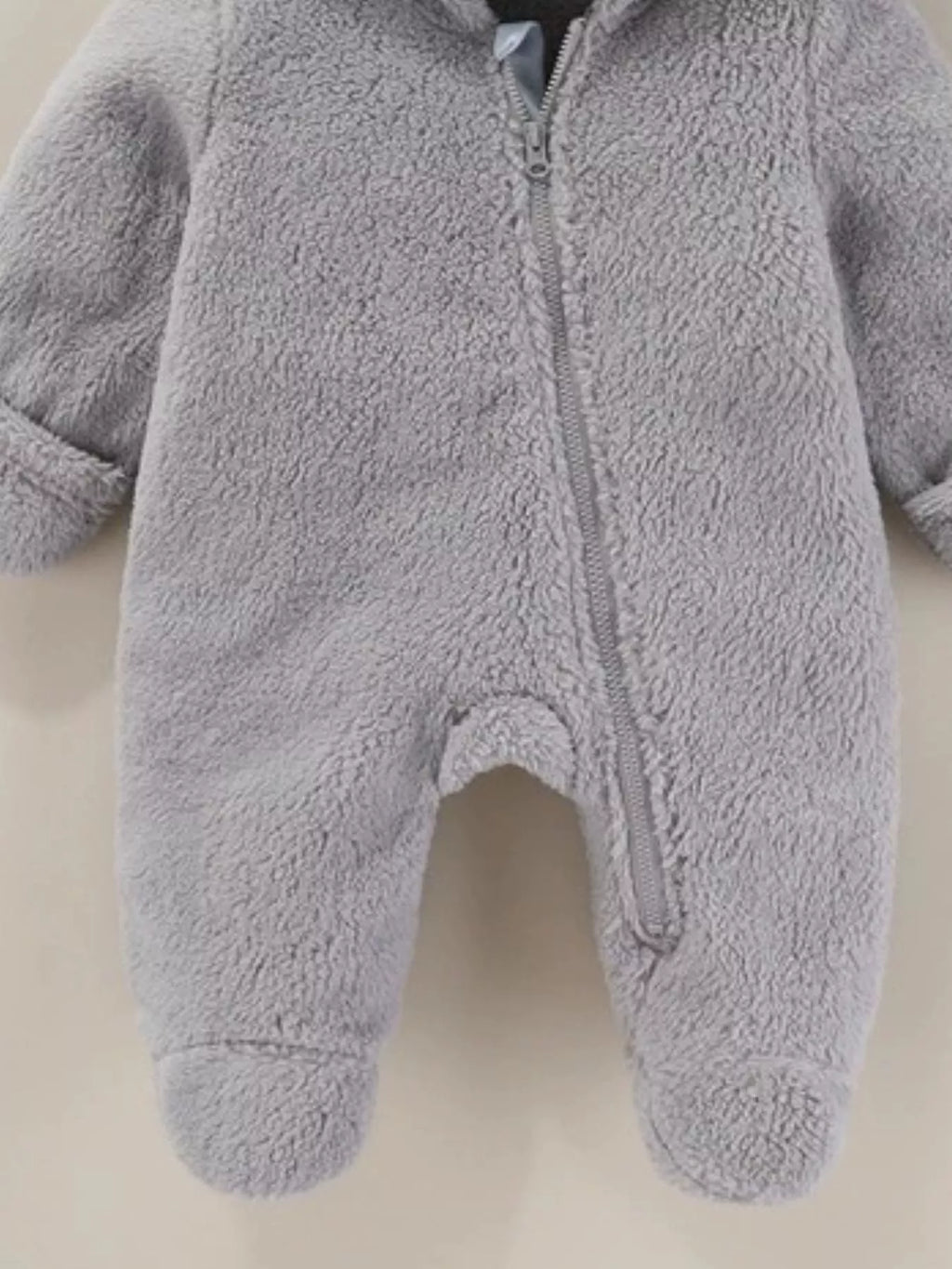 Children's Cozy Bear Hooded Fleece One-Piece
