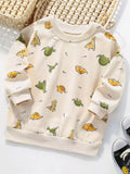 Children's Dinosaur Print Crew Neck Sweatshirt