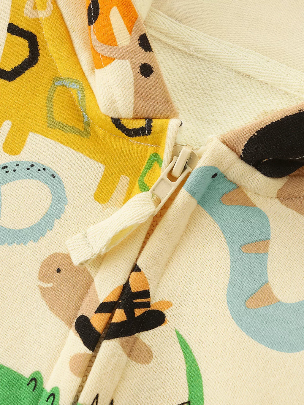 Children's Animal Print Zip-Up Hoodie
