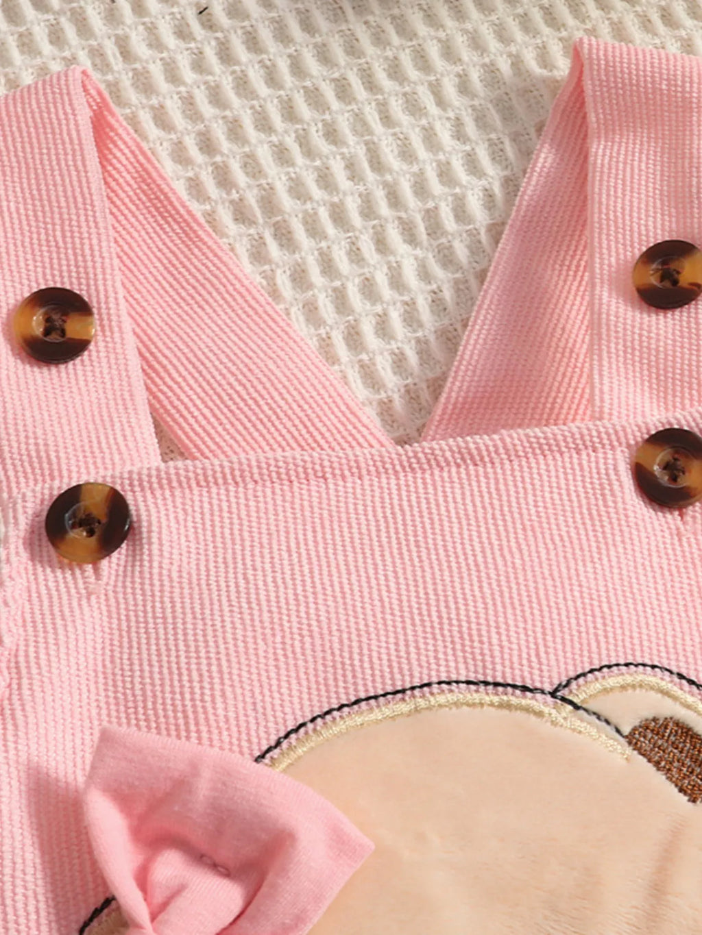 Children's Polka Dot Bodysuit and Overalls Set with Headband