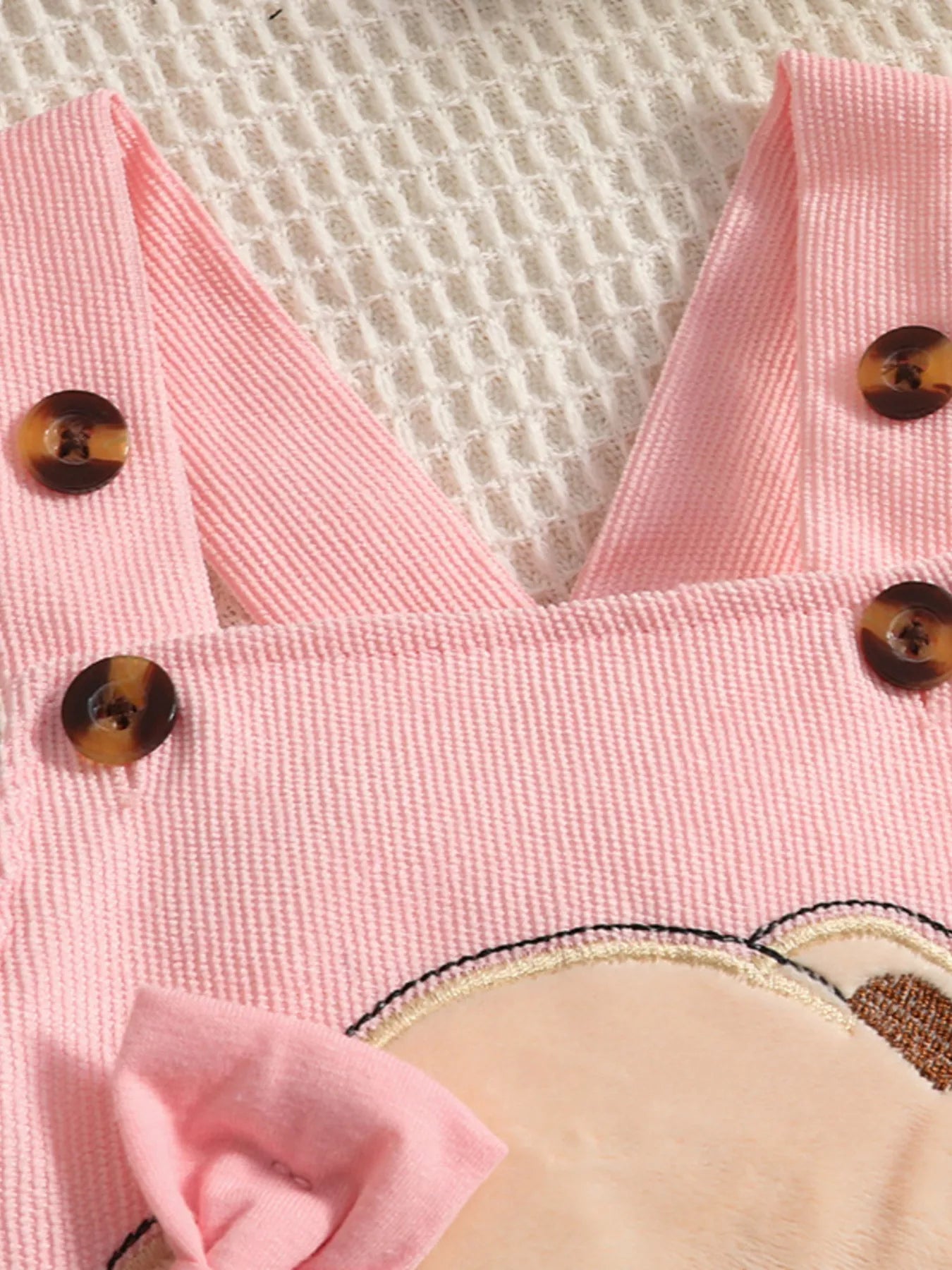 Children's Polka Dot Bodysuit and Overalls Set with Headband