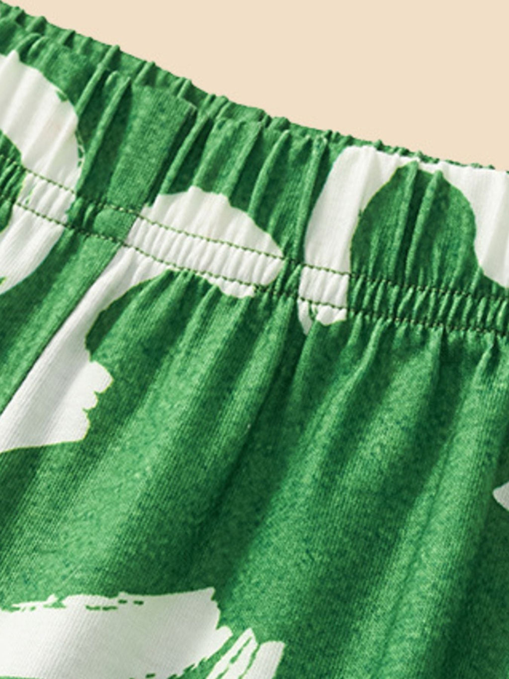 Children's Lucky Clover Print Tee and Shorts Set