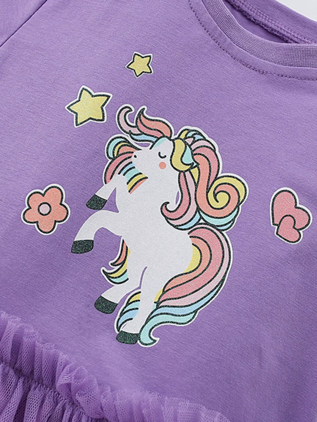 Children's Unicorn Graphic Tulle Tutu Dress