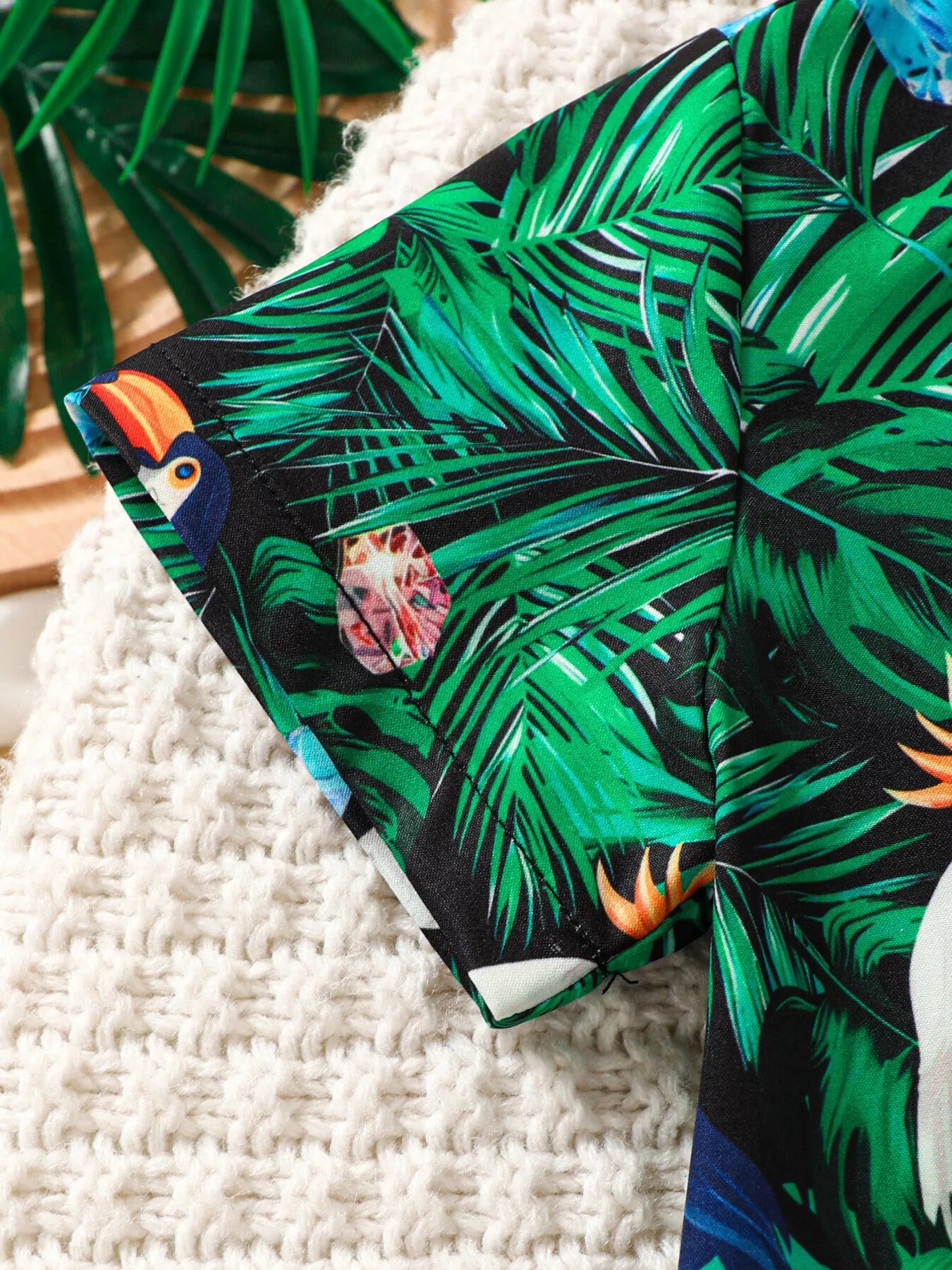 Children's Tropical Print Shirt & Shorts Set