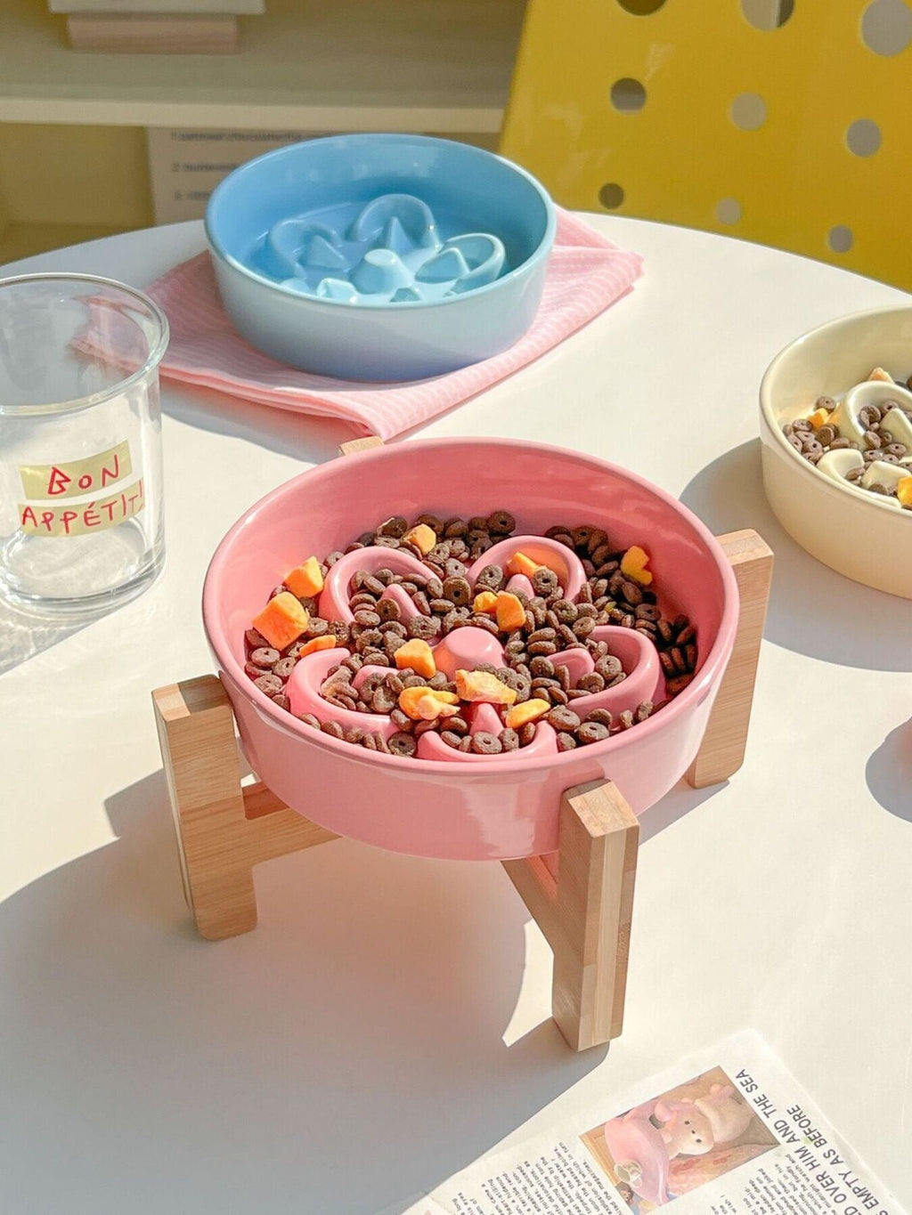 Flower-Shaped Slow Feeder Pet Bowl
