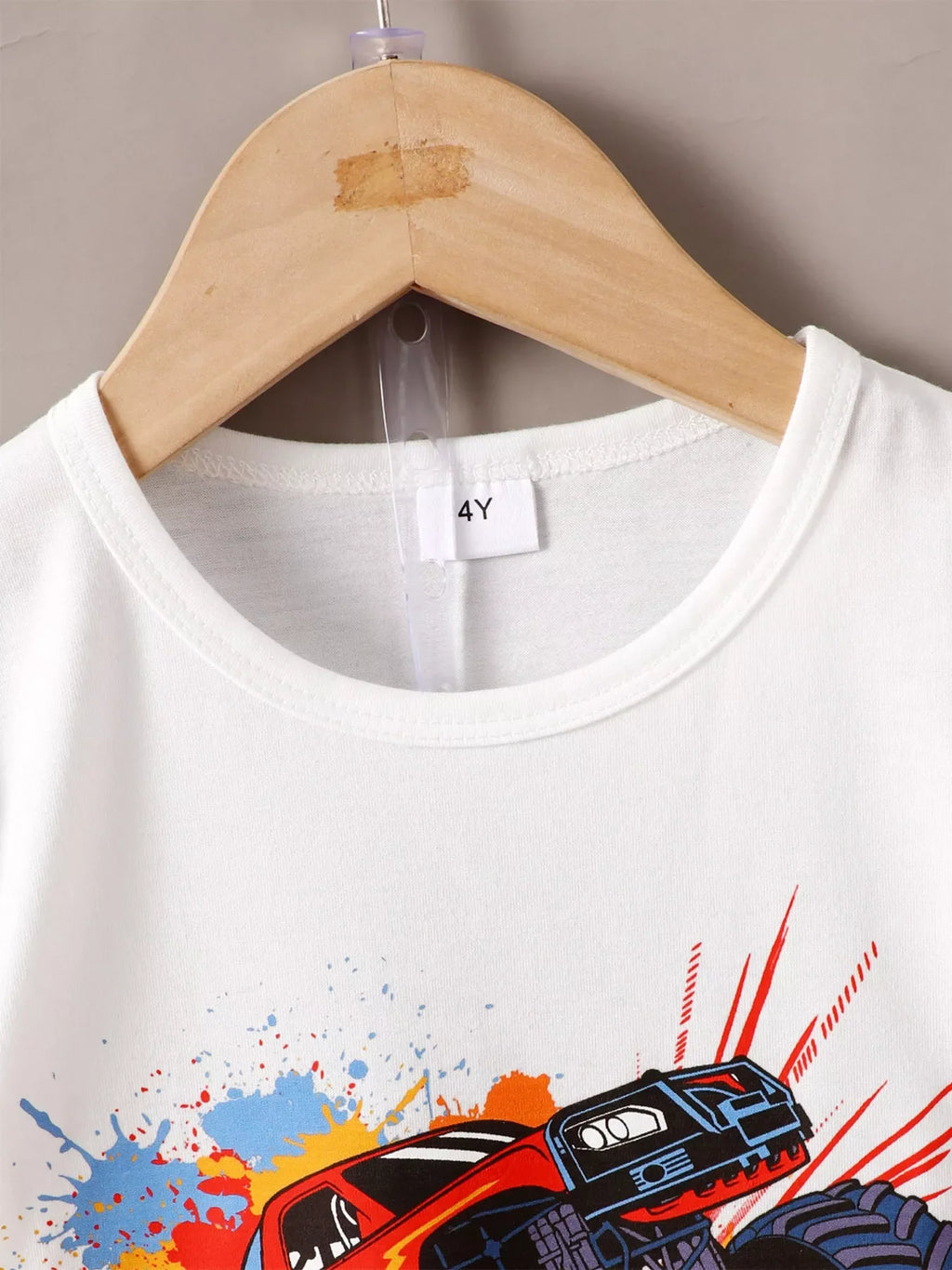 Children's Truck Graphic Tee & Ripped Denim Shorts Set