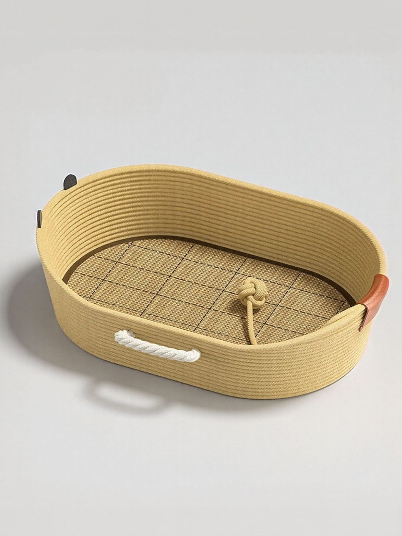 Woven Rope Oval Pet Bed