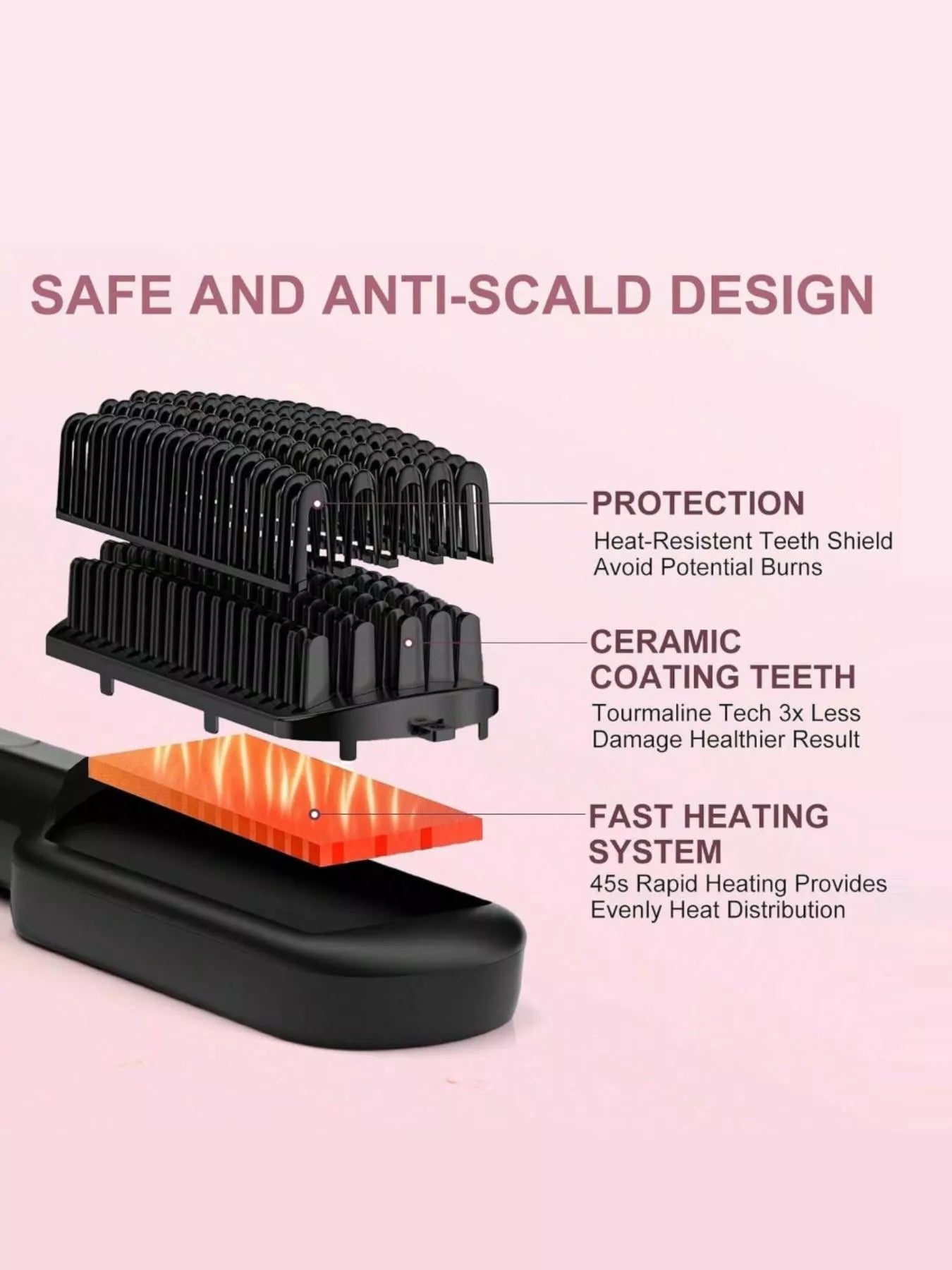 Frizz-Free Hair Straightening Comb