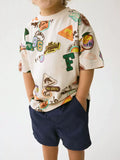 Children's Dinosaur Patch Graphic Tee and Shorts Set
