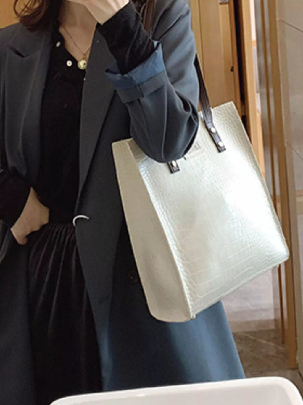 Leather Tote Shoulder Bag