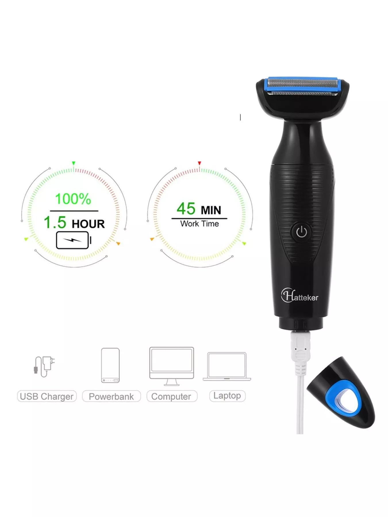 6 in 1 Grooming Kit USB Rechargeable Waterproof Hair Removal