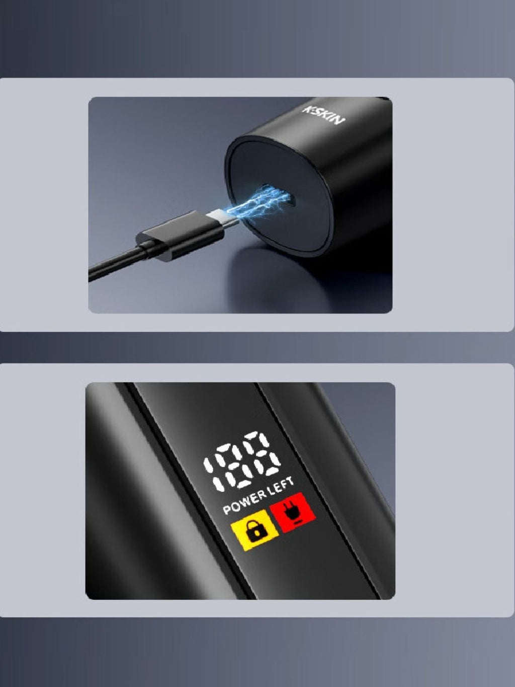 3D Rotary Electric Shaver with LED Display