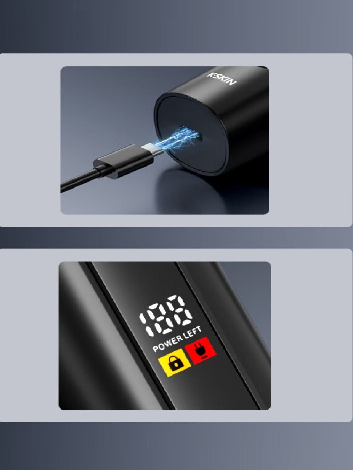 3D Rotary Electric Shaver with LED Display