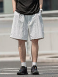 Men's Plus Size Casual Loose-Fit Textured Shorts