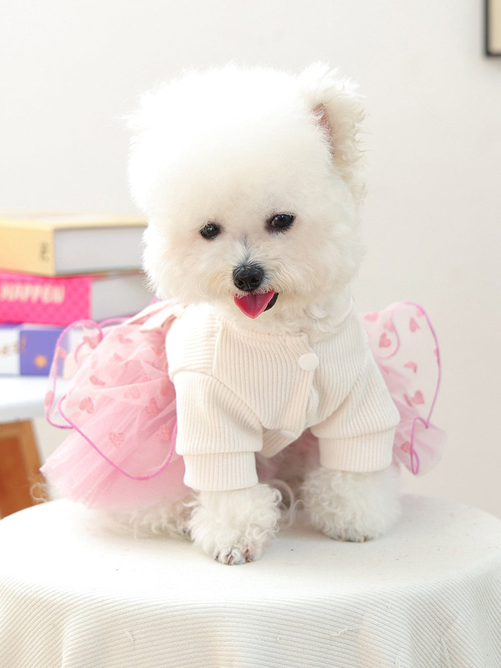 Pearl-Embellished Pet Dress