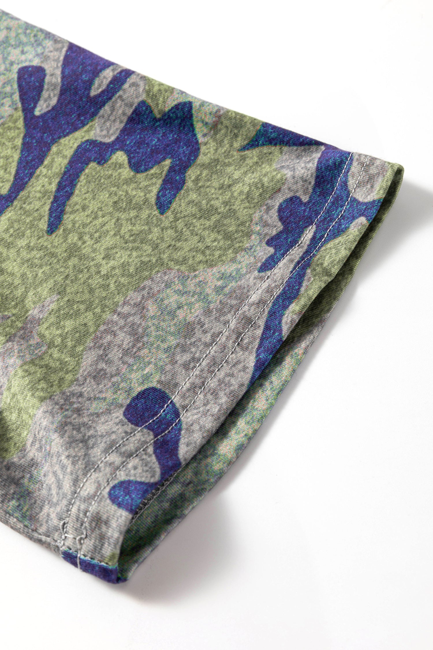 Multicolour Stylish Camouflage Print America Patriotic Tee