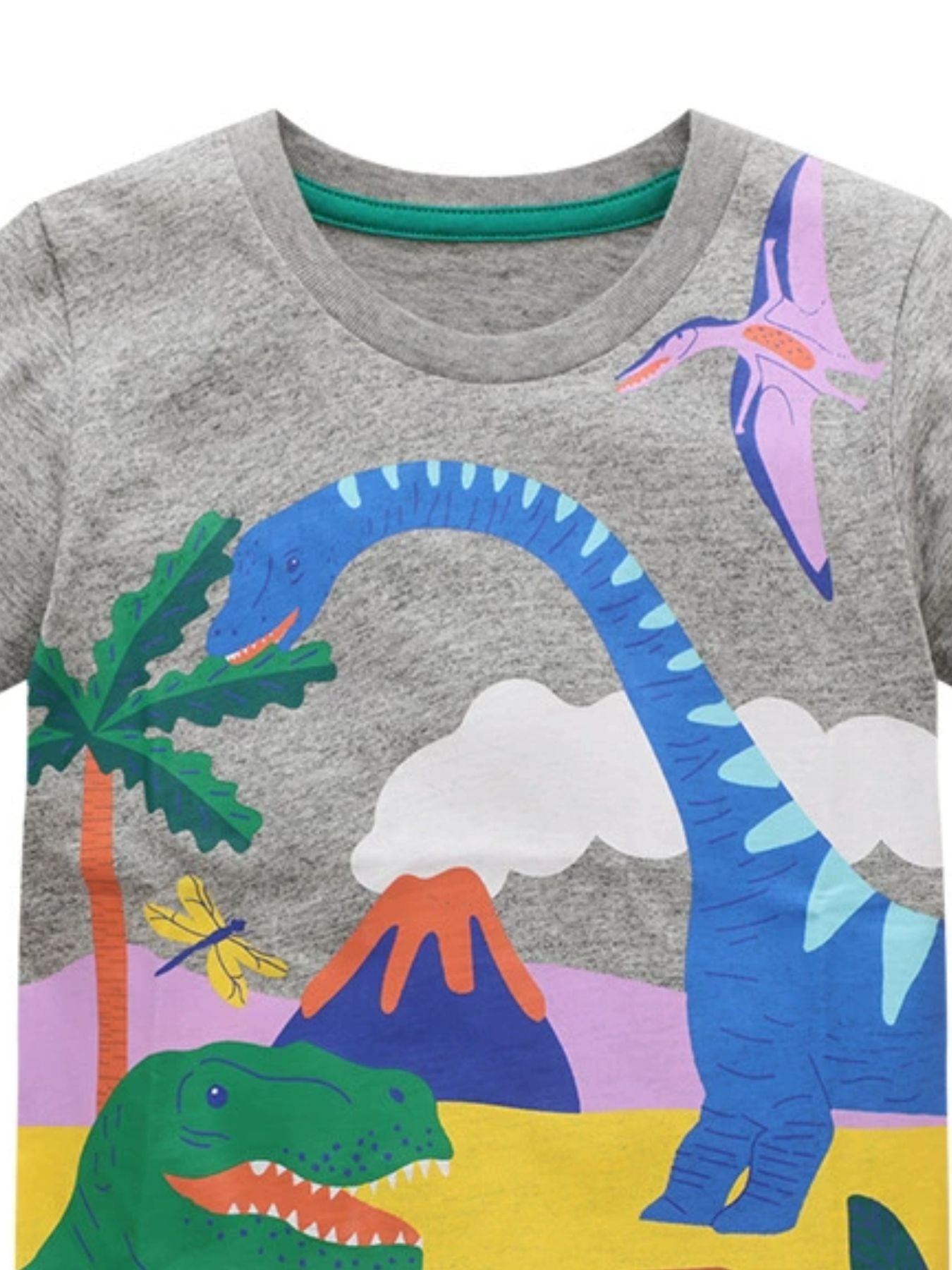 Children's Printed Round Neck Short Sleeve T-Shirt
