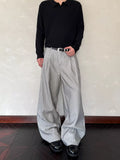 Men's Wide Leg Striped Pants
