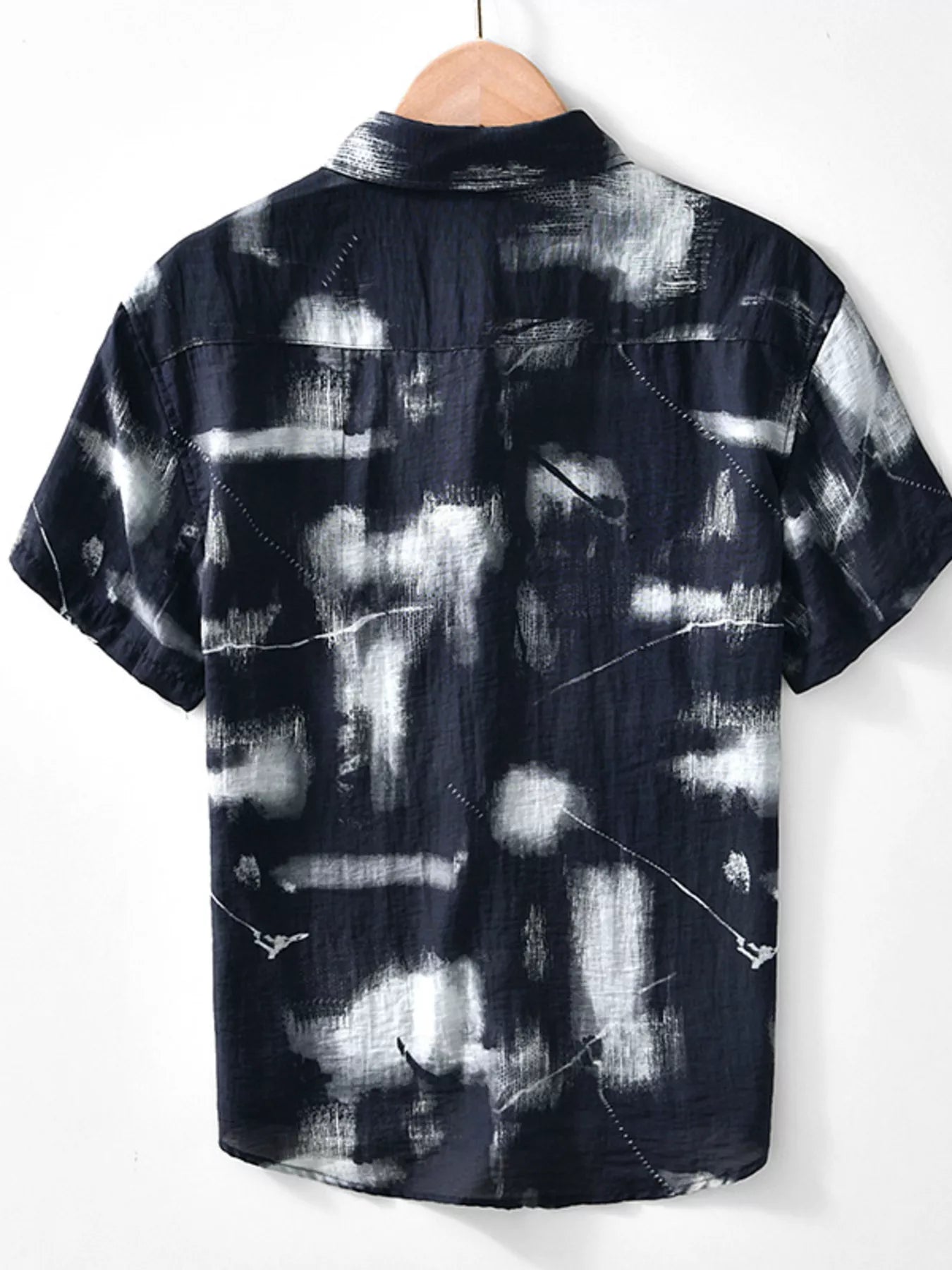 Men's Plus Size Abstract Print Short Sleeve Shirt