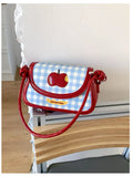 Apple Gingham Shoulder Bag