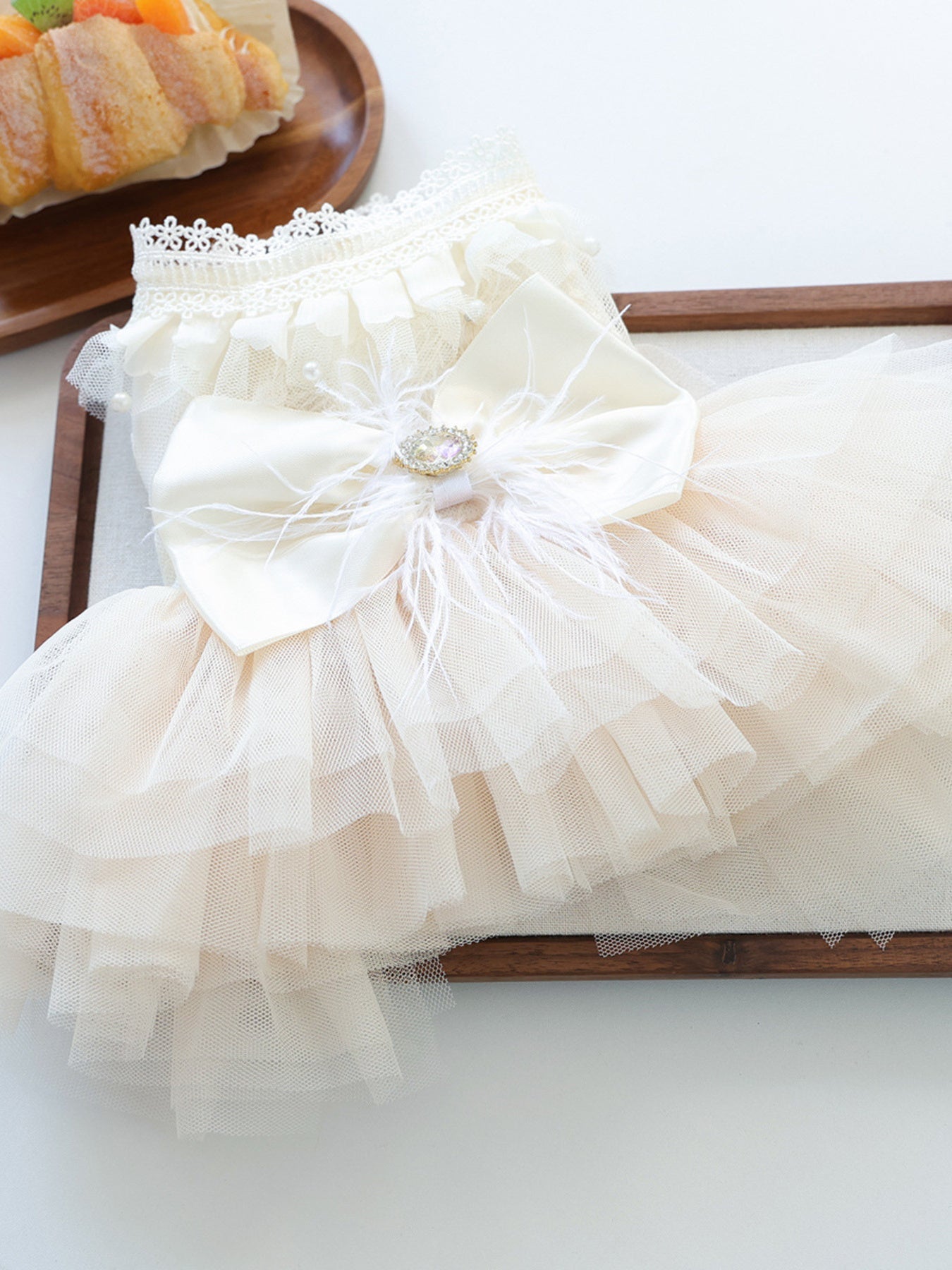 Bow Tulle Ruffle Pet Dress