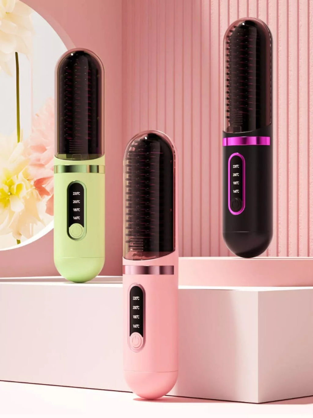Portable Heated Hair Straightening Comb