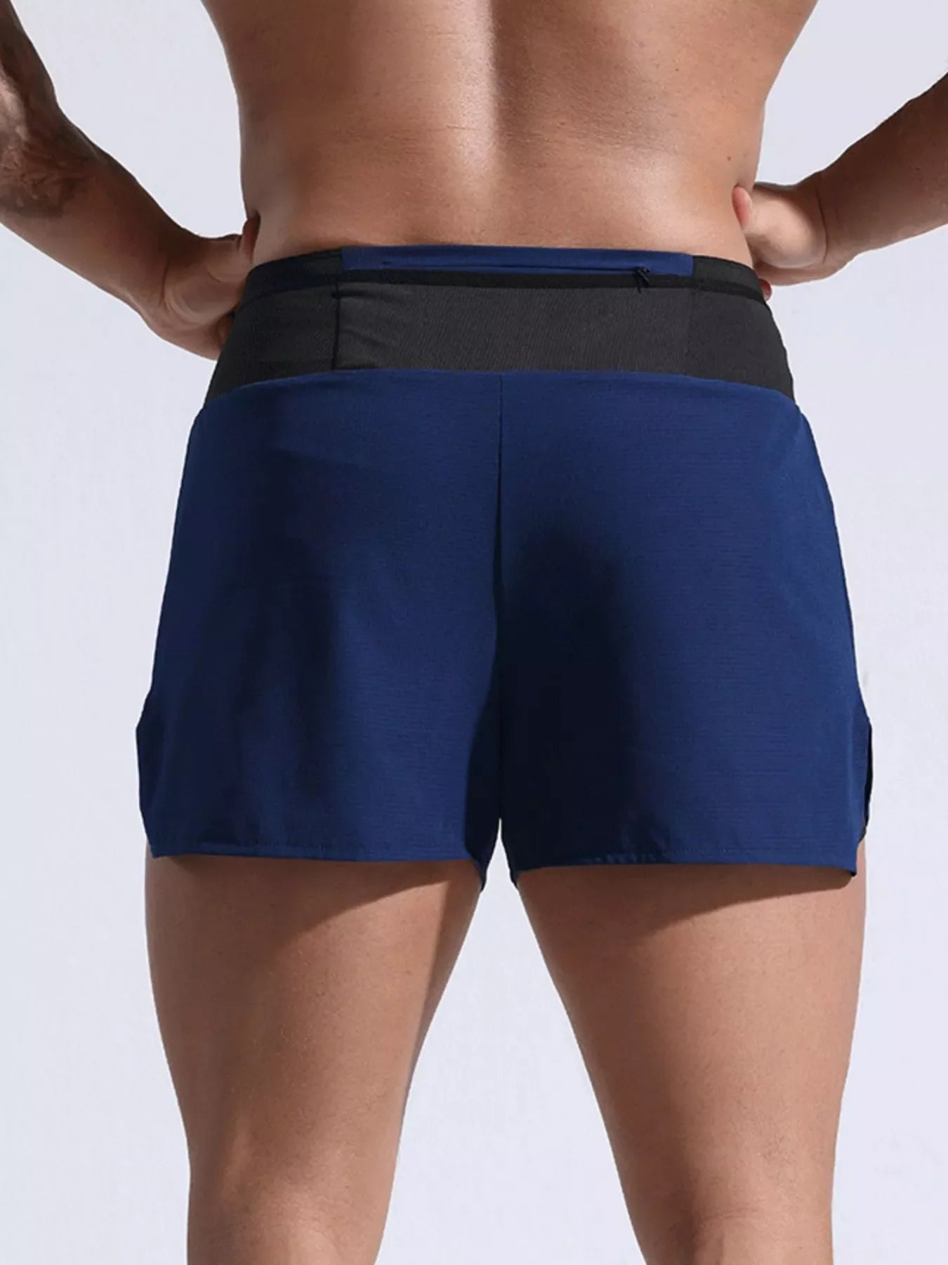 Men's Full Size Contrast Active Shorts Plus Size