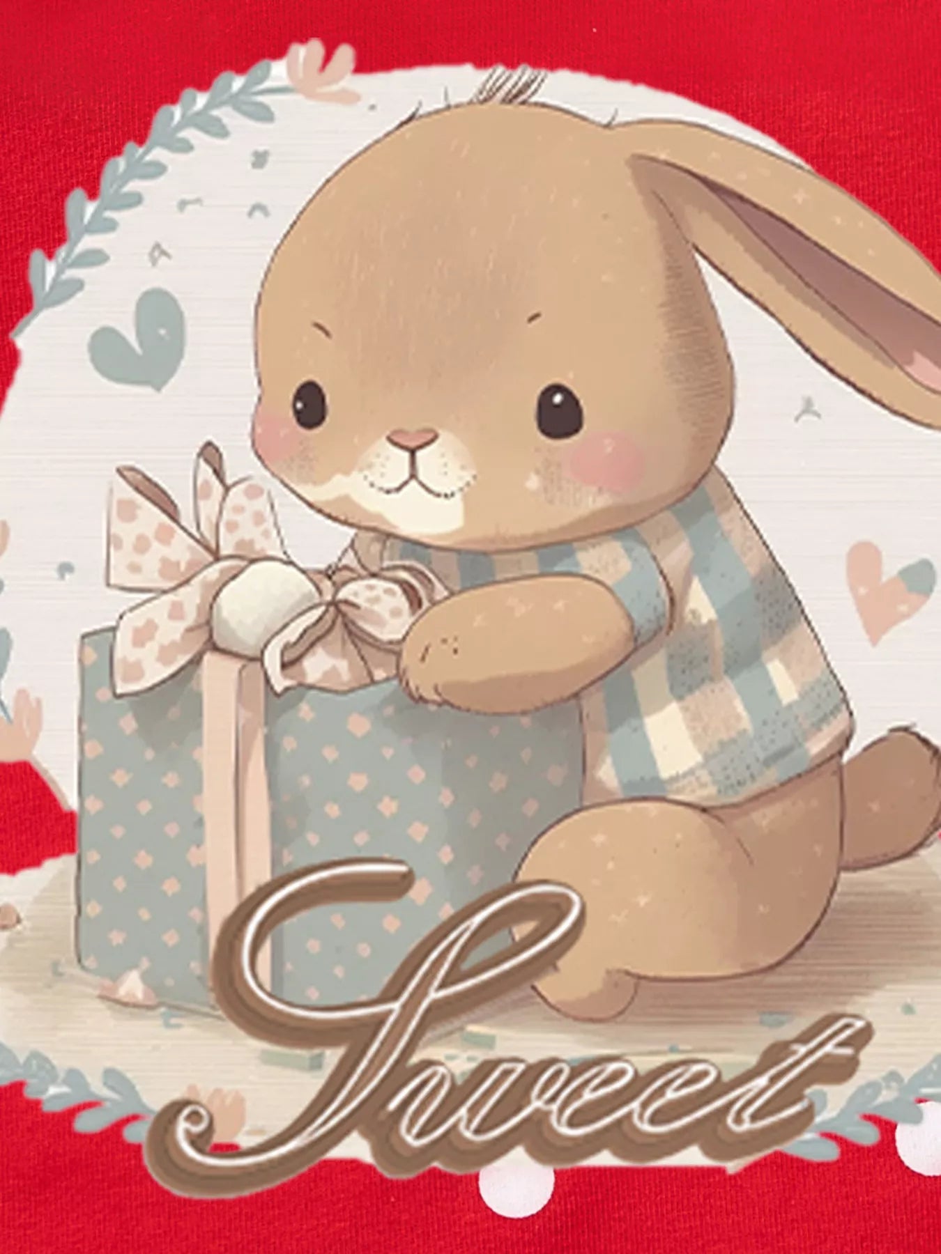 Children's Cute Bunny Polka Dot Sweatshirt